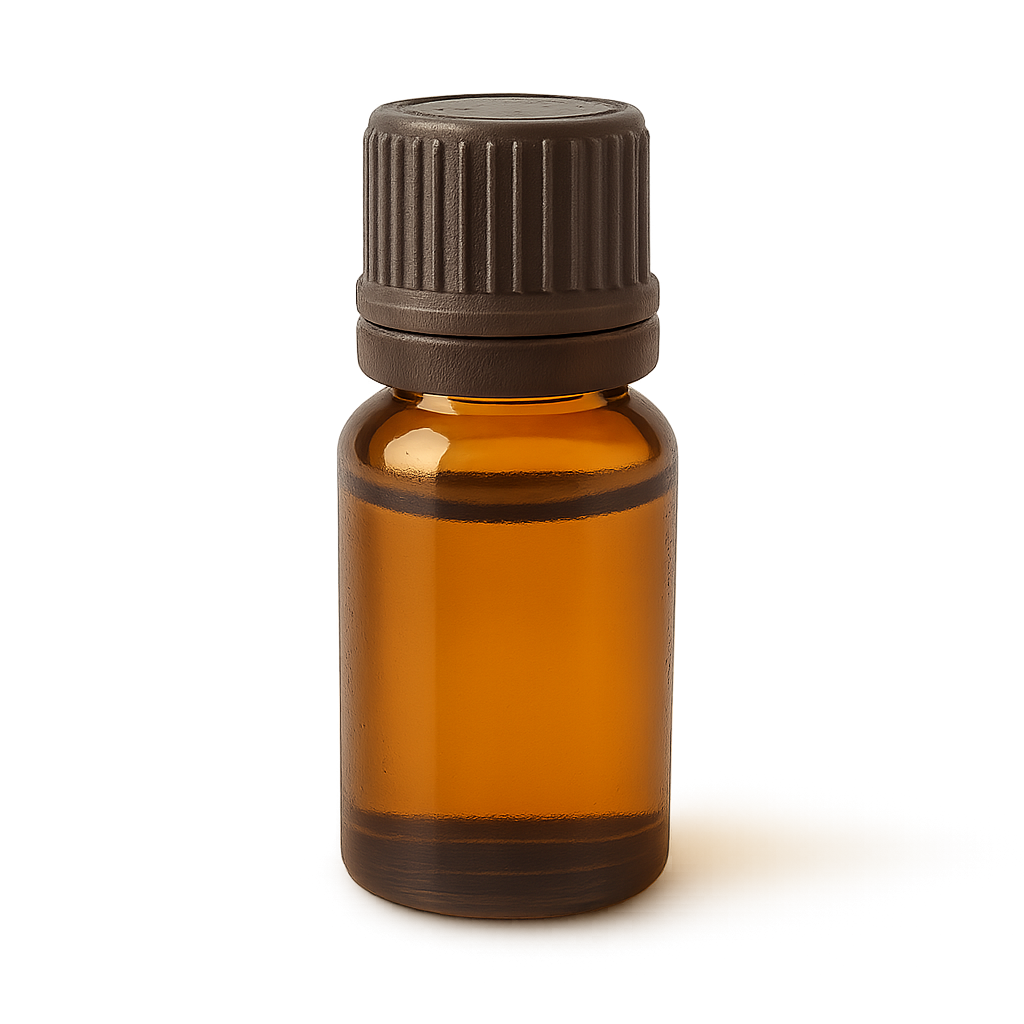 A small, amber bottle containing an essential oil blend, illustrating the liquid form of this aromatic ingredient used in hair clay. This carefully crafted essential oil blend combines the best essential oils, including organic essential oils, chosen for their properties beneficial to hair. For those seeking "essential oils near me" or specifically "now essential oils" for hair care, this image highlights a high-quality essential oil solution, demonstrating why it's considered among the best essential oil.